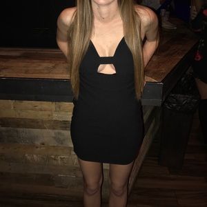 Black tight dress